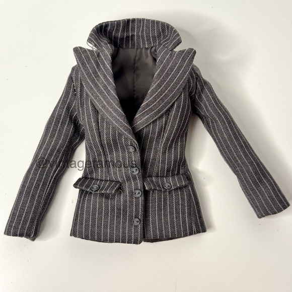 Integrity Toys Pinstripe Jacket Blazer Fashion Royalty Gray Stripes VIP Section - Picture 4 of 5
